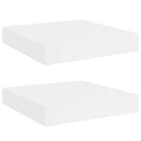 vidaXL Pakabinamos lentynos, 2vnt., baltos, 23x23,5x3,8cm, MDF