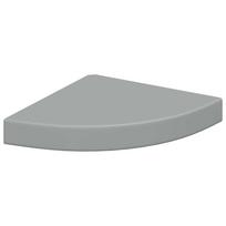 vidaXL Pakabinama kampinė lentyna, pilkos spalvos, 25x25x3,8cm, MDF