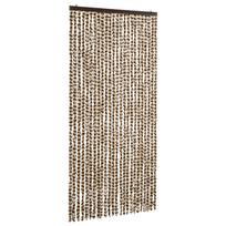 vidaXL Užuolaida nuo vabzdžių, smėlio ir ruda, 100x220cm šenilis