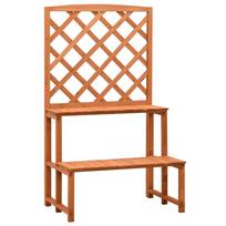 vidaXL Stovas augalams su treliažu, oranžinis, 70x42x120cm, eglė