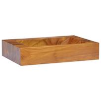 vidaXL Praustuvas, 50x35x10cm, tikmedžio medienos masyvas