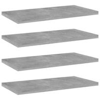vidaXL Knygų lentynos plokštės, 4vnt., betono pilkos, 40x20x1,5cm, MDP