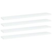 vidaXL Knygų lentynos plokštės, 4vnt., baltos, 60x10x1,5cm, MDP