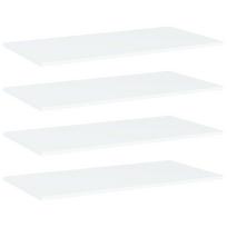vidaXL Knygų lentynos plokštės, 4vnt., baltos, 80x40x1,5cm, MDP
