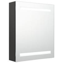 vidaXL Veidrodinė vonios spintelė su LED, antracito, 50x14x60cm