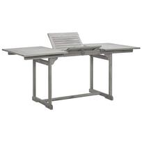 vidaXL Sodo valgomojo stalas, (120–170)x80x75cm, akacijos masyvas