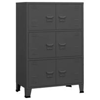 vidaXL Sandėliavimo spintelė, antracito, 75x40x115cm, metalas