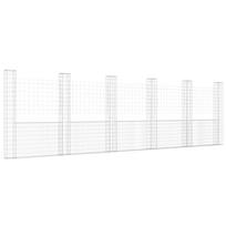 vidaXL Gabionų krepšiai su 6 kolonomis, 620x20x200cm, geležis