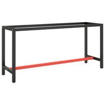 vidaXL Darbastalio rėmas, juodas ir raudonas, 170x50x79cm, metalas