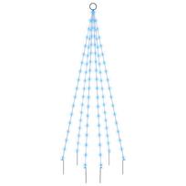 vidaXL Kalėdų eglutė ant vėliavos stiebo, 180cm, 108 mėlynos LED