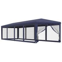vidaXL Proginė palapinė su 10 tinklinių sienų, mėlyna, 3x12m, HDPE