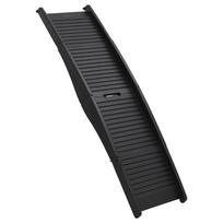 vidaXL Sulankstoma rampa šunims, juoda, 153x40x12,5cm, plastikas