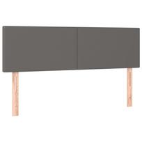 vidaXL Galvūgaliai, pilki, 144x5x78/88 cm, dirbtinė oda