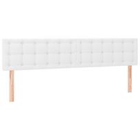 vidaXL Galvūgaliai, balti, 160x5x78/88 cm, dirbtinė oda