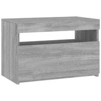 vidaXL Televizoriaus spintelė su LED, pilka ąžuolo, 60x35x40cm
