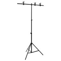 vidaXL Stovas fonui, juodos spalvos, 91x60x(70–200)cm, T formos