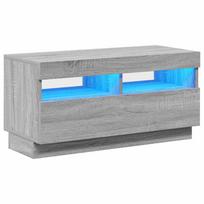 vidaXL Televizoriaus spintelė su LED, pilka ąžuolo, 80x35x40cm