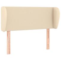 vidaXL Galvūgalis su auselėmis, kreminės,83x23x78/88 cm, audinys