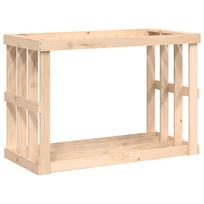 vidaXL Lauko malkų laikiklis, 108x52x74cm, pušies medienos masyvas