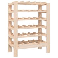 vidaXL Vyno butelių stovas, 61,5x30x82cm, pušies medienos masyvas