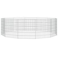 vidaXL Aptvaras gyvūnams, 12 segmentų, 54x60cm, galvanizuota geležis
