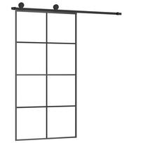 vidaXL Stumdomos durys su įrangos rinkiniu, 102,5x205cm, ESG/aliuminis