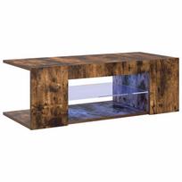 vidaXL TV spintelė su LED apšvietimu, dūminio ąžuolo, 90x39x30cm