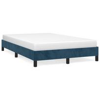 vidaXL Lovos rėmas be čiužinio tamsiai mėlynas 120x200 cm aksomas