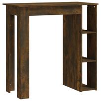 vidaXL Baro stalas su lentyna, dūminio ąžuolo, 102x50x103,5cm, mediena