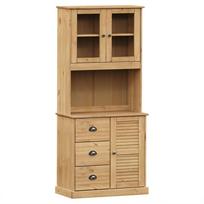 vidaXL Komoda VIGO, 78x40x175cm, pušies medienos masyvas