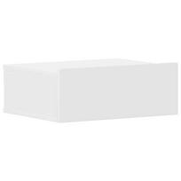 vidaXL Pakabinamas naktinis staliukas, baltas, 40x30x15cm, mediena