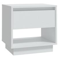 vidaXL Naktinė spintelė, baltos spalvos, 45x34x44cm, MDP