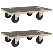 vidaXL Transportavimo vežimėliai, 2vnt., 80x55x11,5cm, stačiakampiai