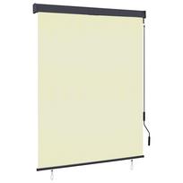 vidaXL Lauko roletas, 140x250 cm, kreminės spalvos