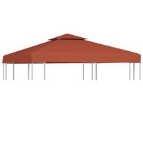 vidaXL Pavėsinės uždangalas, 2 pakopų, terakota, 3x3m, 310 g/m²
