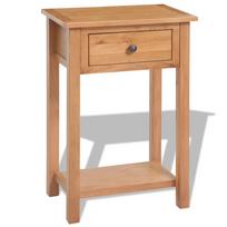 vidaXL Konsolinis staliukas, 50x32x75cm, ąžuolo medienos masyvas