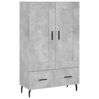 vidaXL Komoda, betono pilkos spalvos, 69,5x31x115cm, apdirbta mediena