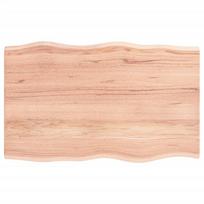 vidaXL Stalviršis, šviesiai rudas, 80x50x2cm, ąžuolo medienos masyvas