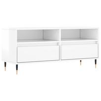 vidaXL Televizoriaus spintelė, balta, 100x34,5x44,5cm, mediena, blizgi