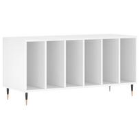 vidaXL Vinilinių plokštelių spintelė, balta, 100x38x48cm, mediena