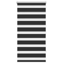 vidaXL Zebra žaliuzė, 80,9x150 cm, audinys, plotis 76,7 cm, juodos spalvos