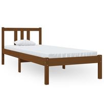 vidaXL Lovos rėmas, medaus rudas, 75x190cm, pušies masyvas, vienvietis
