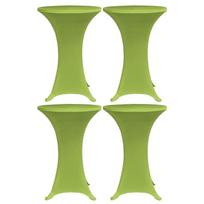 vidaXL Staltiesės, 4vnt., žalios sp., 80 cm, įtempiamos (2x131433)