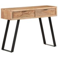 vidaXL Konsolinis staliukas, 100x35x76cm, akacija su gyvais kraštais