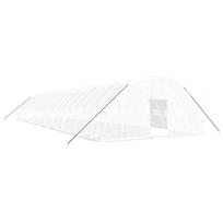 vidaXL Šiltnamis su plieno rėmu, baltos spalvos, 20x6x2,85m, 120m²