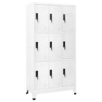 vidaXL Persirengimo spintelė, baltos spalvos, 90x45x180cm, plienas