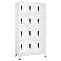 vidaXL Persirengimo spintelė, baltos spalvos, 90x45x180cm, plienas