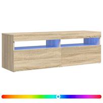 vidaXL Televizoriaus spintelė su LED apšvietimu, ąžuolo, 120x35x40cm