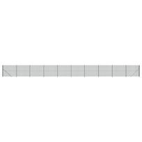 vidaXL Vielinė tinklinė tvora su flanšais, žalios spalvos, 1,6x25 m