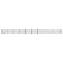 vidaXL Vielinė tinklinė tvora su flanšais, žalios spalvos, 1,8x25 m